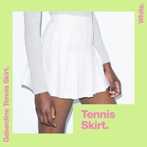 american apparel white tennis skirt